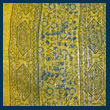 yellow basic lurex tichel with pattern 